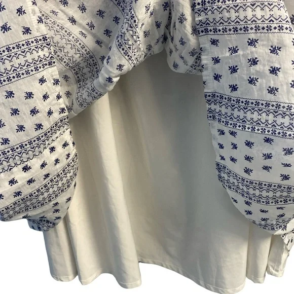 Mdrn Blue And White Tier Maxi Skirt Stitching Flaw
Flowy Floral Design Size XL - Picture 7 of 16